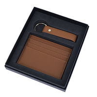 Thumbnail for Genuine Leather Cardholder Key Ring Gift Box Set