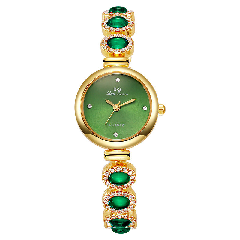 Women's Watch Fashion Trend Women's Bracelet Watch Round Dial Inlaid with Diamond Quartz Watch