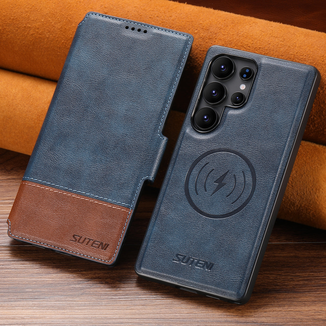 Faux Leather Wireless Charging Card Holder Stand Wallet Magnetic Flip Cover Phone Case For Samsung Galaxy S25 Ultra