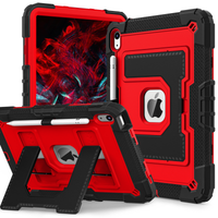 Thumbnail for Shockproof iPad Tablet Cover with Pen Tray, Rotation Handle Stand, Non-toxic Soft Silicon & Rugged Safety