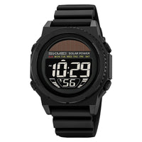 Thumbnail for Sport Watch Men Solar PU Strap Wristwatches Mens Chronograph Alarm 5Bar Waterproof