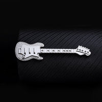 Thumbnail for Copper Silver Guitar Shaped Tie Clip