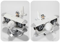Thumbnail for Retro Airplane Style Battery Powered Silent Desk Alarm Clock