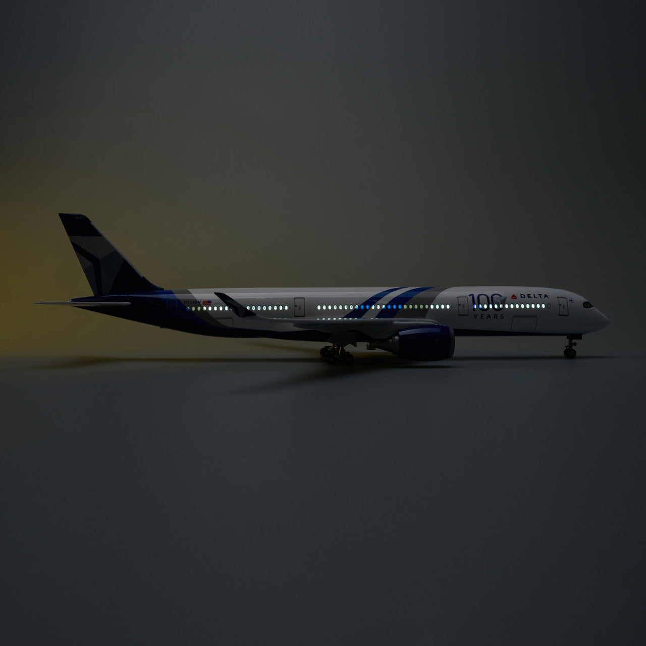 Delta Air Lines 100th anniversary (Centennial) Airbus A350 Airplane Model (1/84 Scale - 47CM)