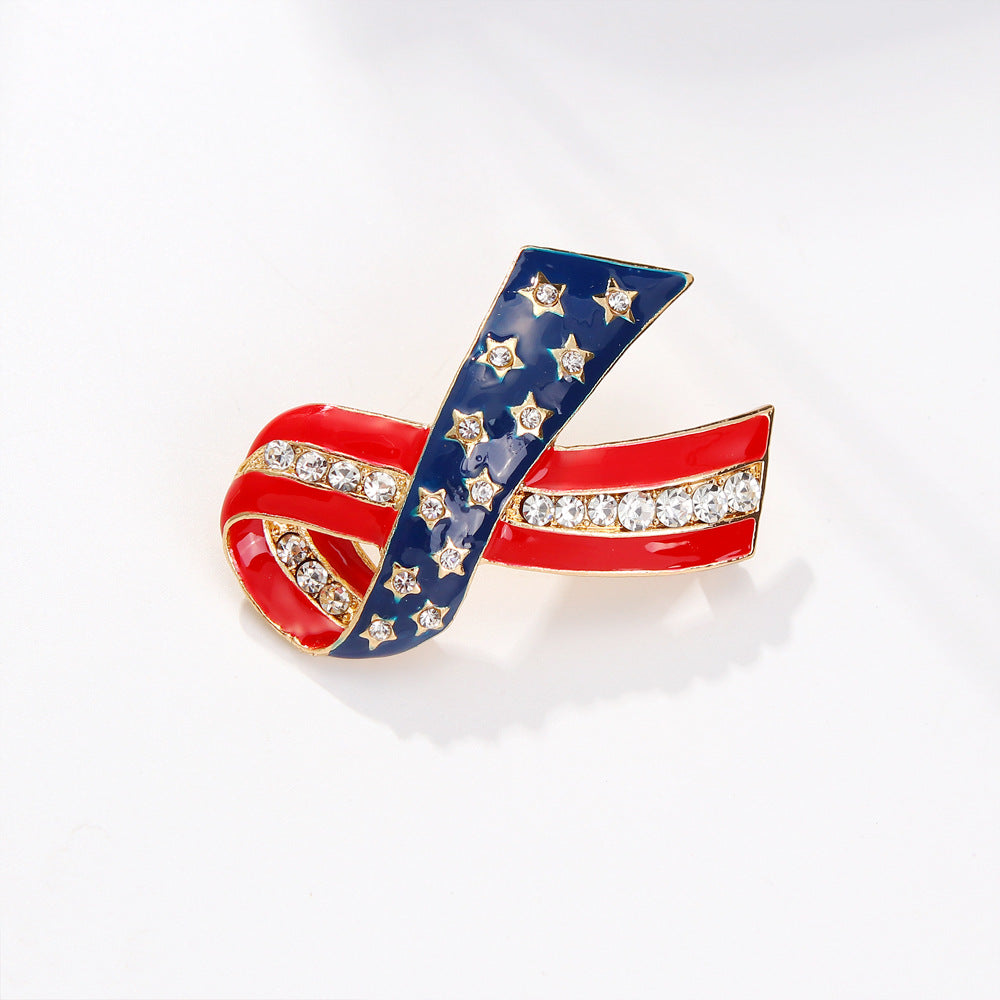 American Flag Scarf  Badge