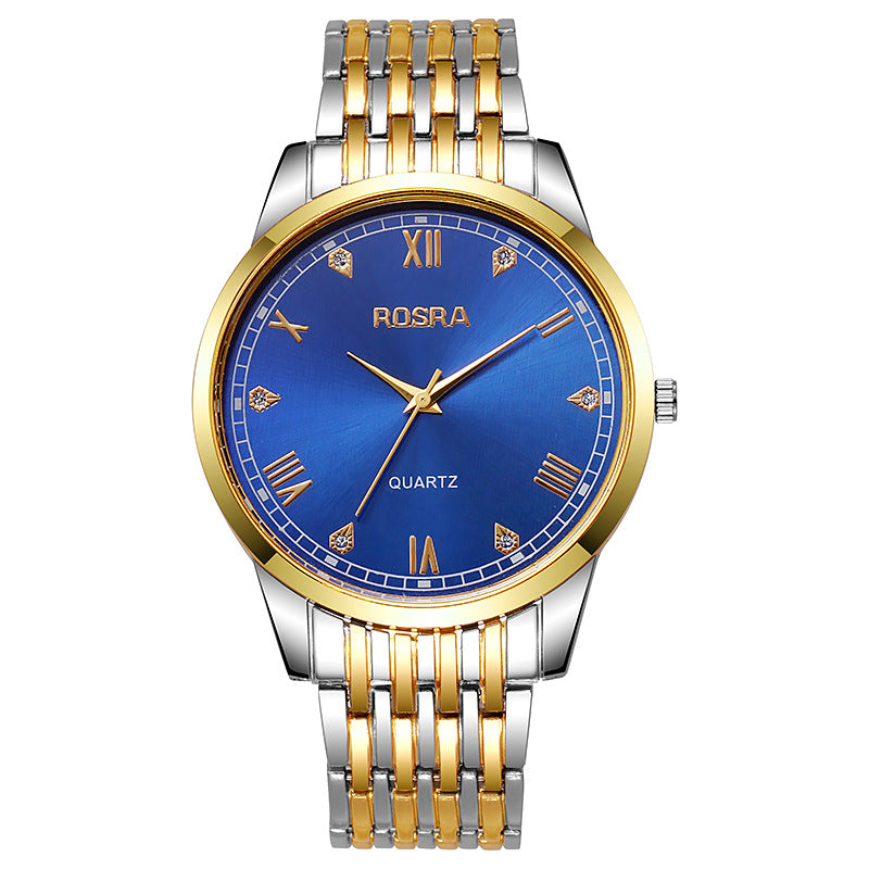 Fashionable Sports Men's Quartz Watch New Model Cross-Border Steel Belt Home Stone Watch Elegant Timepiece for Men