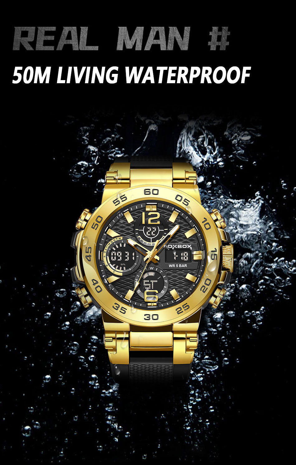 Business Men Fashion Diver Top Brand Luxury Sport Waterproof Military Watch