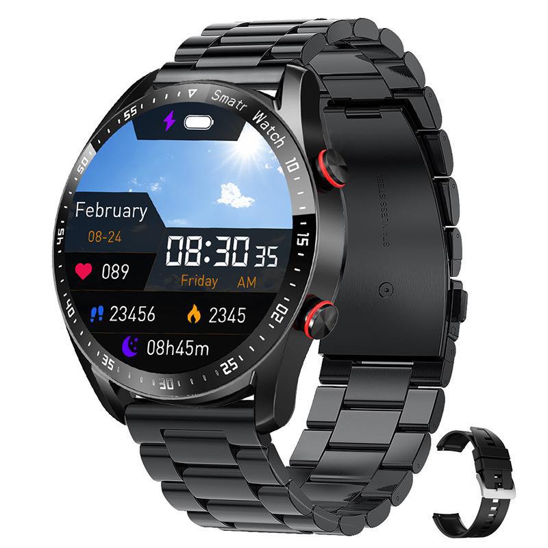 HW20 Smart Watch with ECG + PPG: 1.46" Large Screen Business Stainless Steel Strap & Call Function