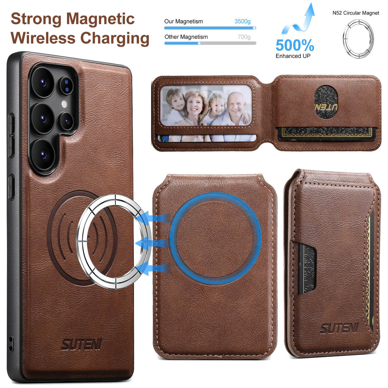 Carbon Fiber Magnetic Ring Bracket Case for Samsung Galaxy Z Fold 7/6/5