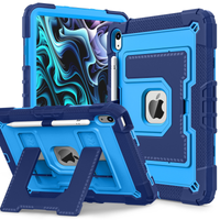 Thumbnail for Shockproof iPad Tablet Cover with Pen Tray, Rotation Handle Stand, Non-toxic Soft Silicon & Rugged Safety