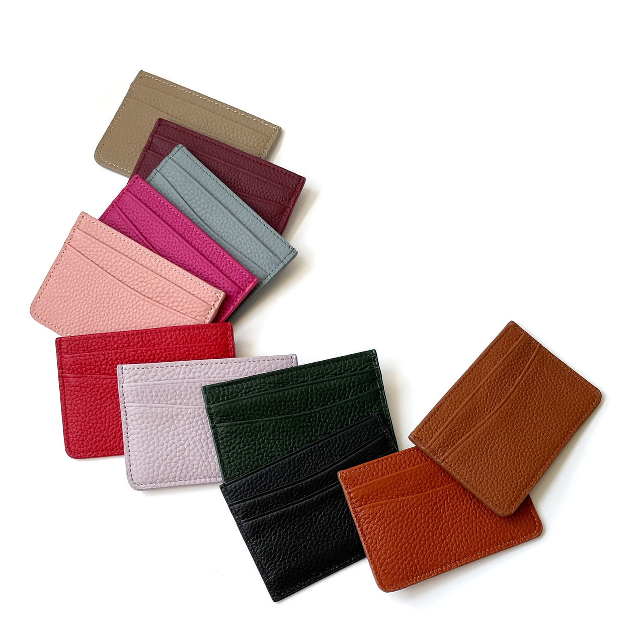 Pebble Leather Phone Case For iPhone Keychain Card Holder Business Gift Set