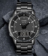 Thumbnail for Multifunctional Trendy Electronic Watch Three Time Outdoor Sports Watch
