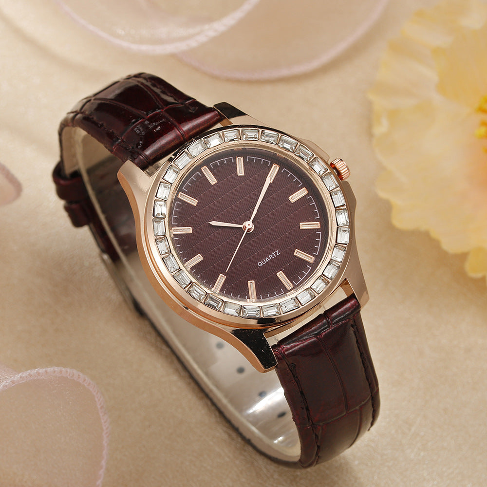 Leather Strap Watch Luxury Clocks