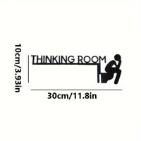 Thumbnail for 1pc Modern Metal Toilet Door Sign/Wall Sculpture