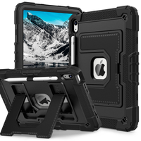 Thumbnail for Shockproof iPad Tablet Cover with Pen Tray, Rotation Handle Stand, Non-toxic Soft Silicon & Rugged Safety