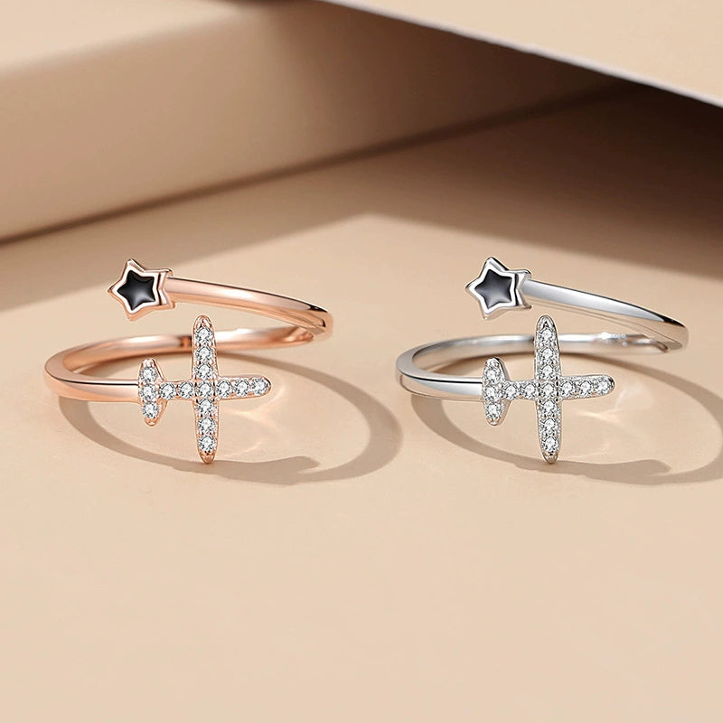 New Fashion & 925 Silver Stylish Airplane Ring
