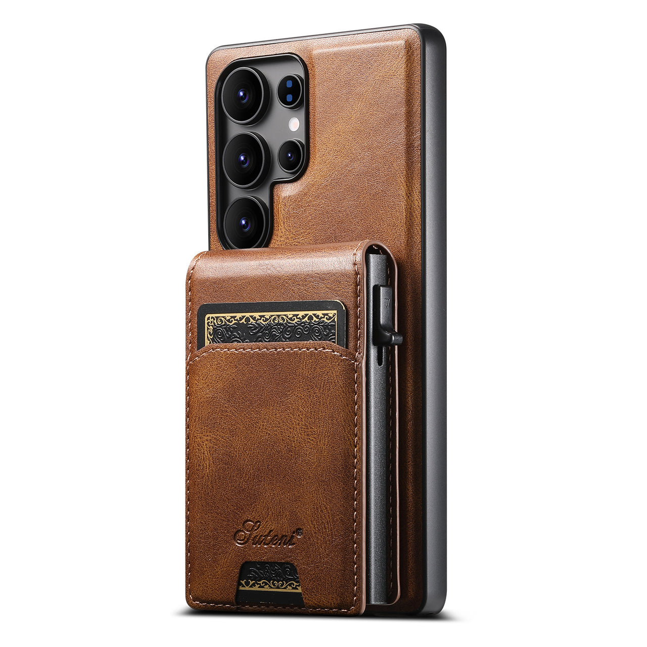 Magnetic Leather Case with Card Slot for Samsung S25/S24/S23/S22 Ultra