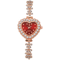 Thumbnail for Fashion Women Watches Luxury Rhinestone Heart Dial Quartz Watch Ladies Bracelet Wristwatches