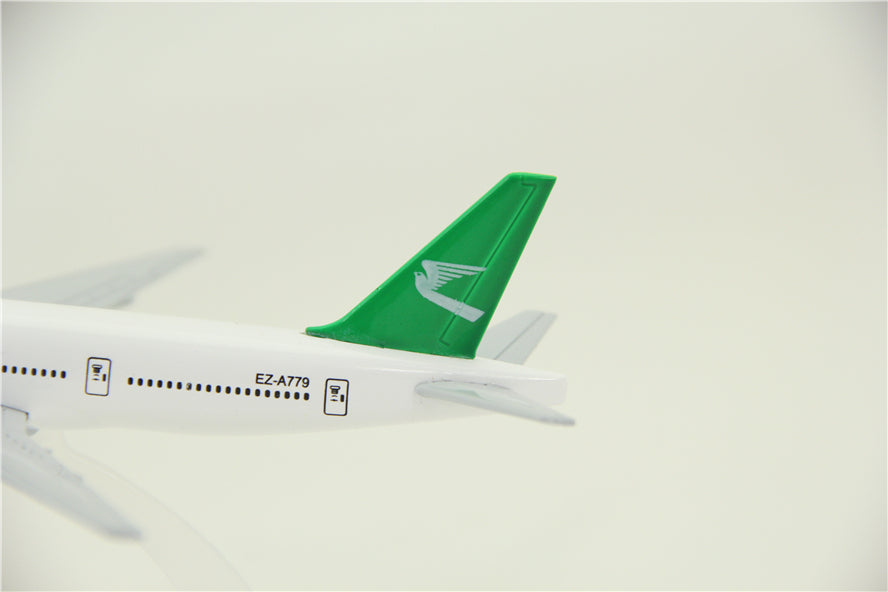Turkmenistan Airlines Boeing 777 Airplane Model (16CM)