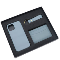 Thumbnail for Pebble Leather Phone Case For iPhone Keychain Card Holder Business Gift Set