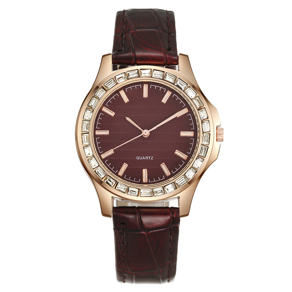 Leather Strap Watch Luxury Clocks