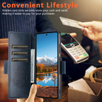 Thumbnail for Faux Leather Wireless Charging Card Holder Stand Wallet Magnetic Flip Cover Phone Case For Samsung Galaxy S25 Ultra