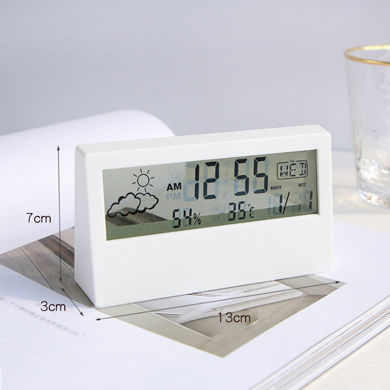 LED Thermo-Hygrometer Alarm Clock for Indoor