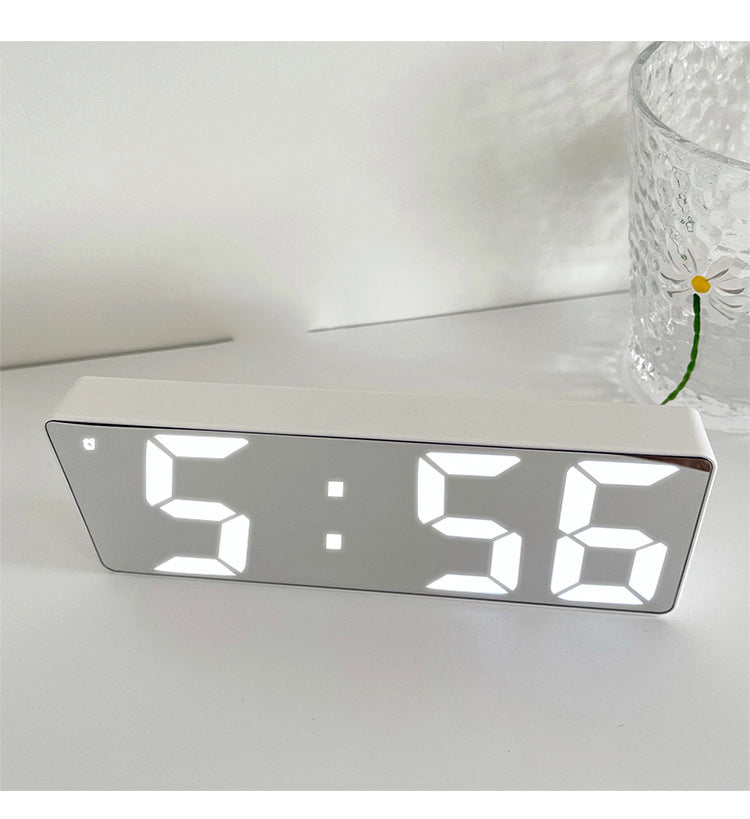 LED Creative Mirror Alarm Clock (Battery & Plug-in)