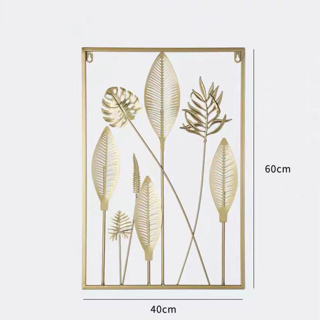 Golden Slender and delicate leaves Wall Decoration/Hanging: For Living Room