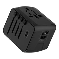Thumbnail for International travel adapter with 2 USB and Type C power adapters for fast charging EU/UK/US/Australia travel plugs