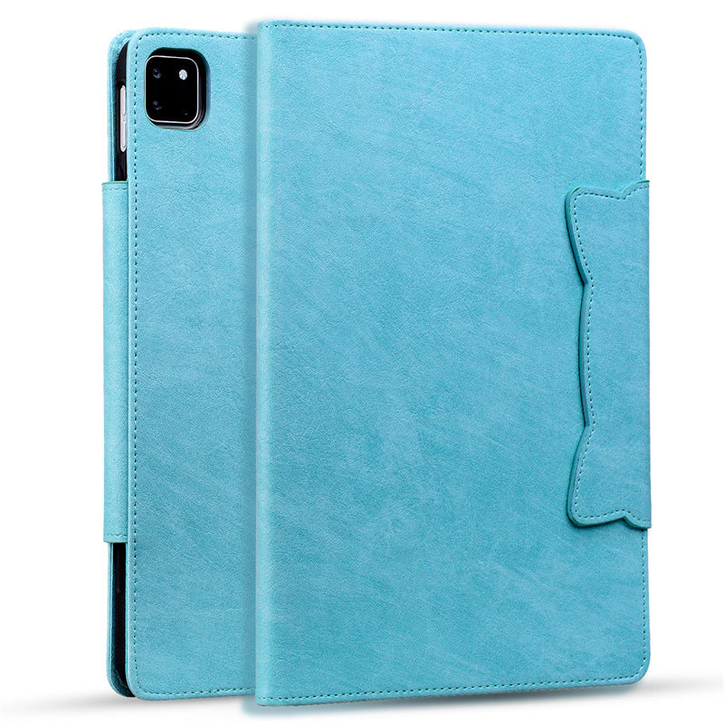 Custom Design Image Logo Folio Cover for iPad  with PU Leather & Soft TPU Back (Business Style)