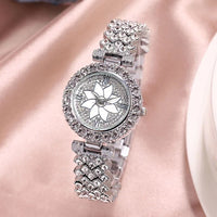 Thumbnail for Women Bracelet Watches Ladies Alloy Strap Rhinestone Quartz Wrist Watch Luxury Fashion Quartz Watch