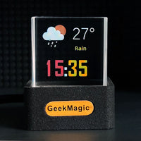 Thumbnail for GeekMagic GIFTV Crystal Cube Smart Weather Station Digital Clock