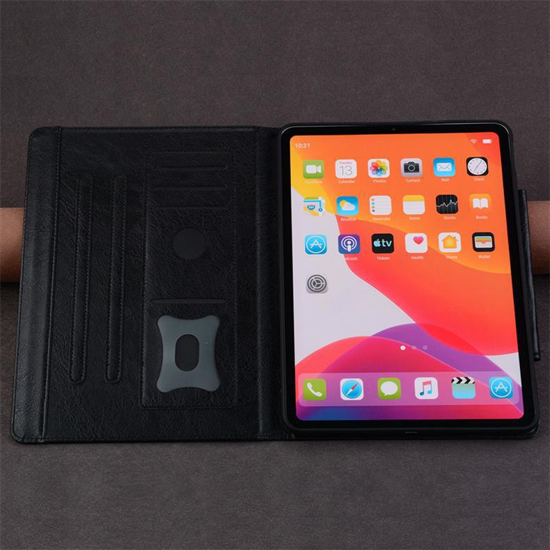 Folio Cover for iPad  with PU Leather & Soft TPU Back (Business Style)