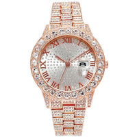Thumbnail for Quartz Watch Set with Diamonds Calendar Cross-Border Full Sky Star Wristwatch Elegant Timepiece