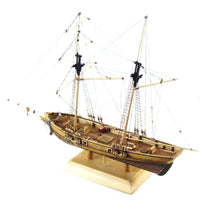 Thumbnail for Side view of Newport Handmade Wooden Sailboat DIY Model Kits aviation model ship in diecast metal or wood with detailed parts.