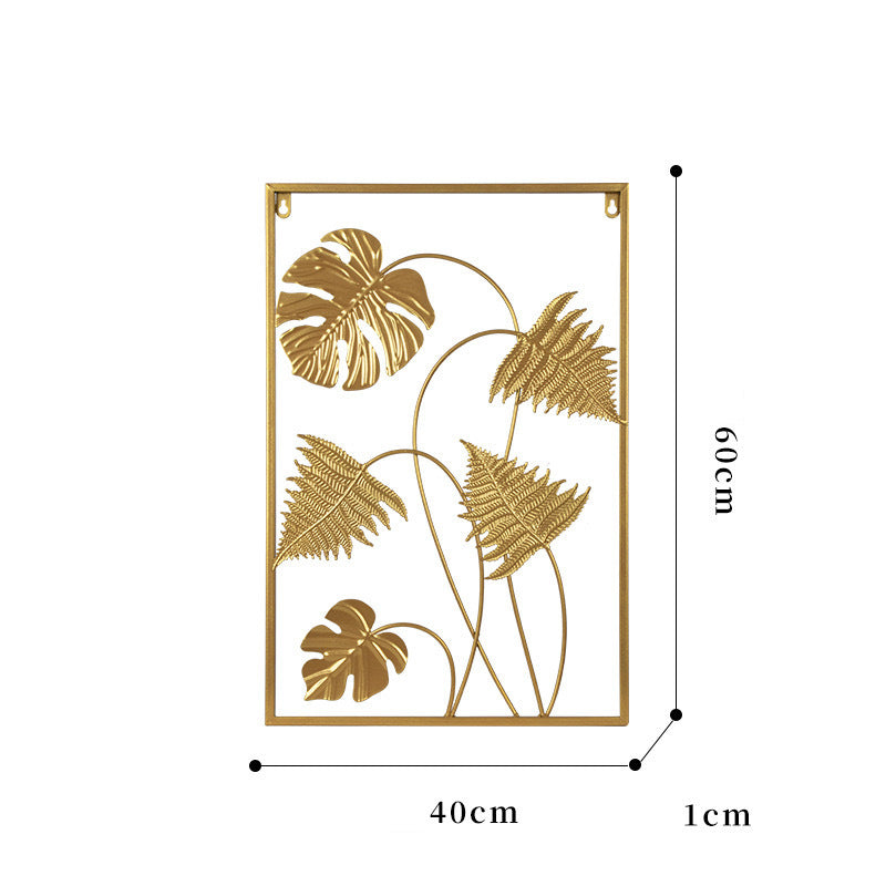 Golden luxuriant leaves Wall Decoration/Hanging: For Living Room