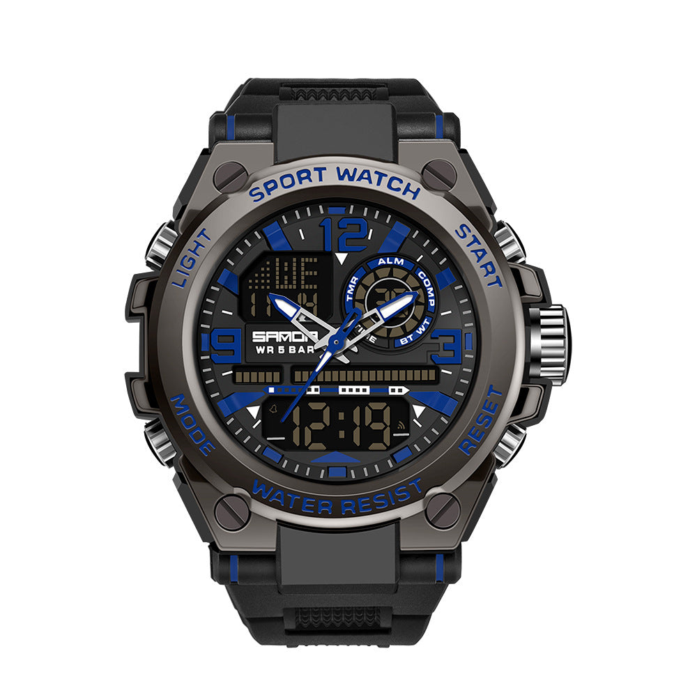 Shock Resistant Waterproof Digital Watch with LED Night Light