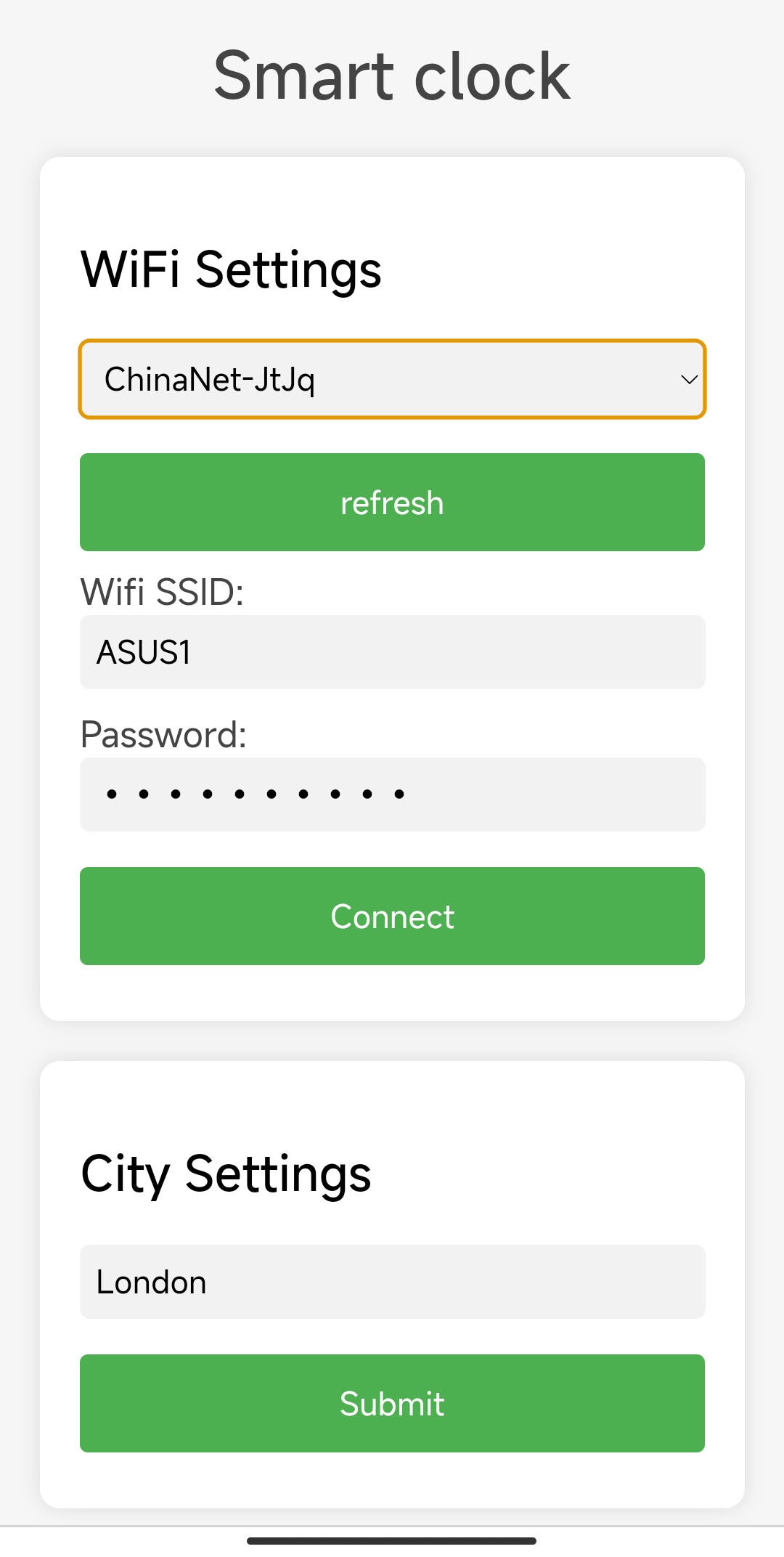 Small Portable Smart WiFi Weather Station Digital Alarm Clock