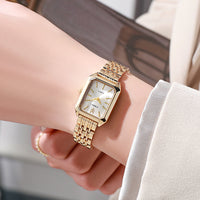 Thumbnail for Stainless Steel Strap Watch Women Luxury Gift Quartz Wristwatch Student Fashion Simple Square Quartz Watches