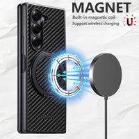 Thumbnail for Carbon Fiber Magnetic Ring Bracket Case for Samsung Galaxy Z Fold 7/6/5