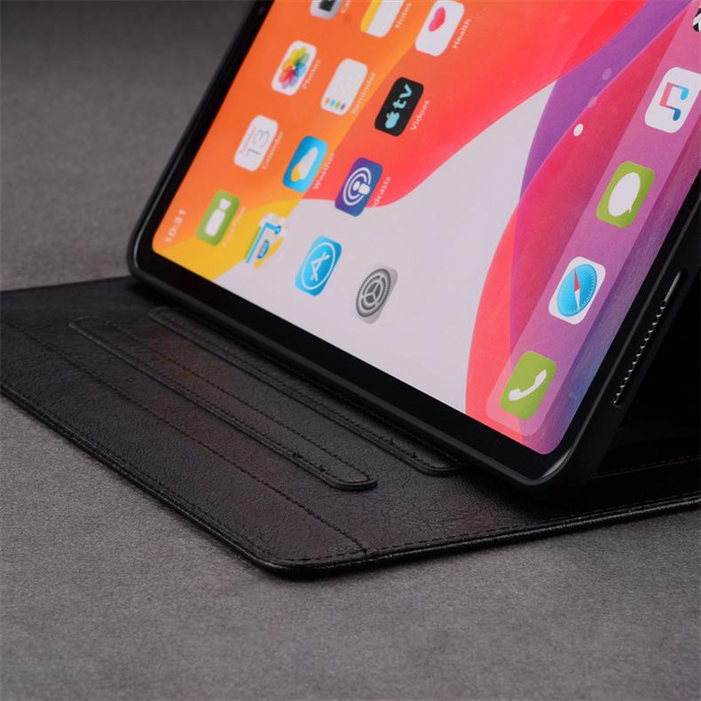 Custom Design Image Logo Folio Cover for iPad  with PU Leather & Soft TPU Back (Business Style)