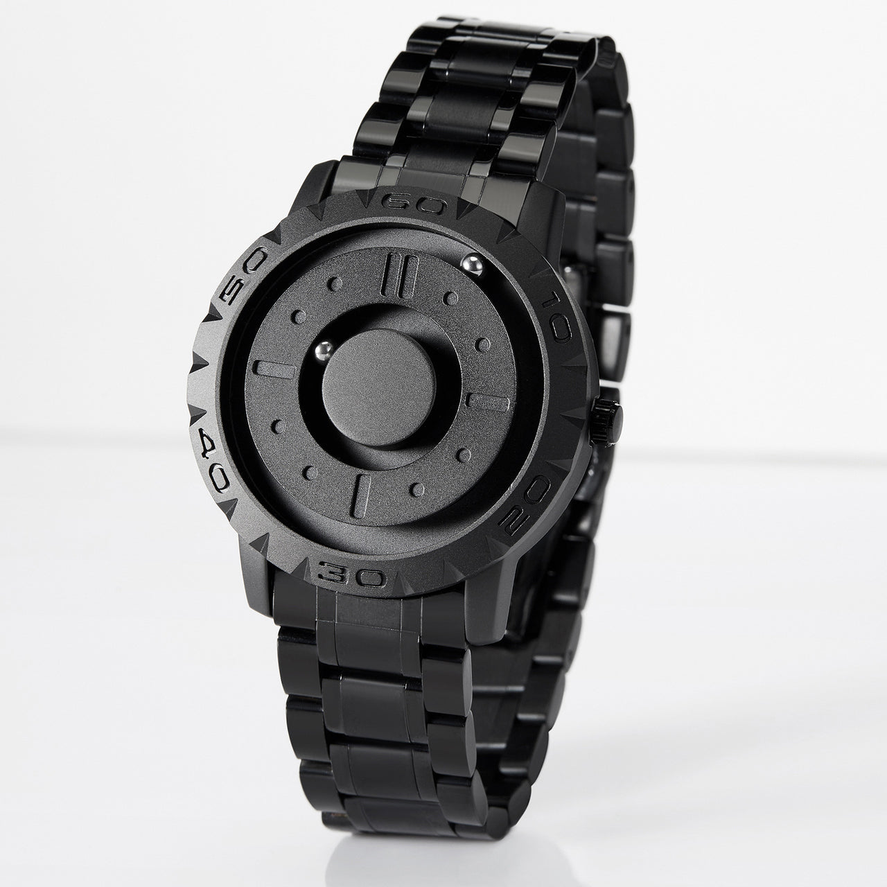 Magnetic Roller Creative Trendy Black Technology Concept Borderless Design Watch