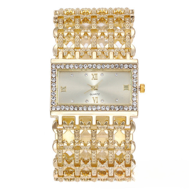 Luxury Fashion Women Watches Shining Dial Design Qualities Ladies Quartz Wristwatches Diamond Square Female Alloy bracelet Clock