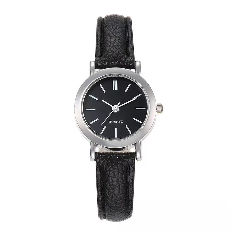 Fashionable Round Quartz Watch Simple And Versatile Ladies' Watch