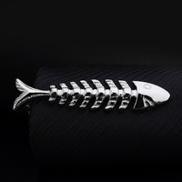 Thumbnail for Copper Silver Fishbone Shaped Tie Clip