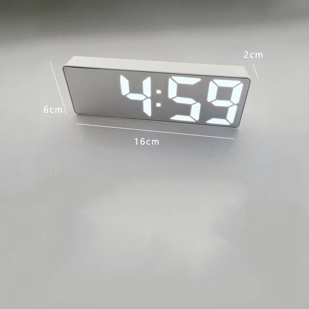 LED Creative Mirror Alarm Clock (Battery & Plug-in)