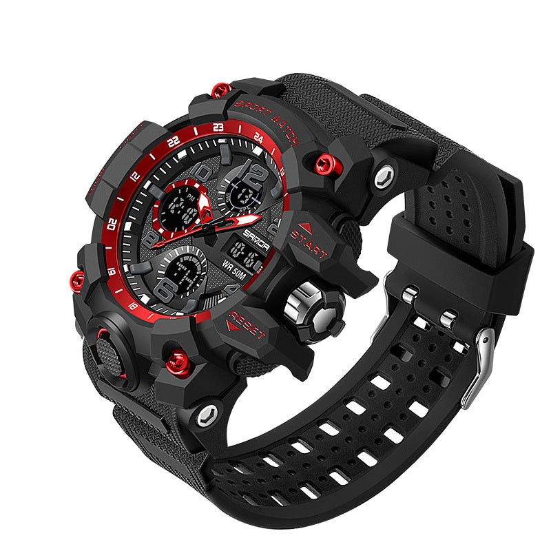 Military Men's Watches Waterproof Dual Display Quartz