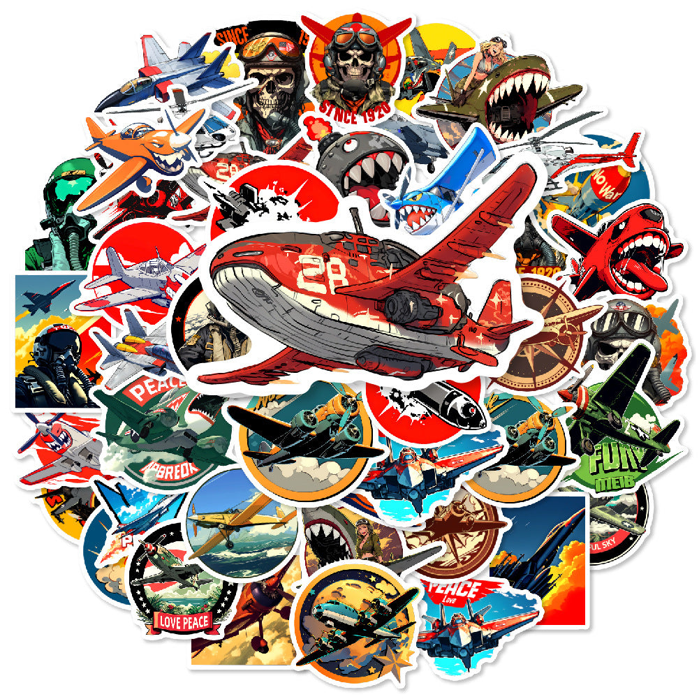 50 Pieces Fighter Military Suit B Stickers (Mixed)