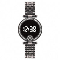 Thumbnail for LED Watch Unisex Electronic Wristwatch Diamond Embedded Quartz Wristwatch